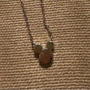 Silver Mickey Mouse Pendant Necklace